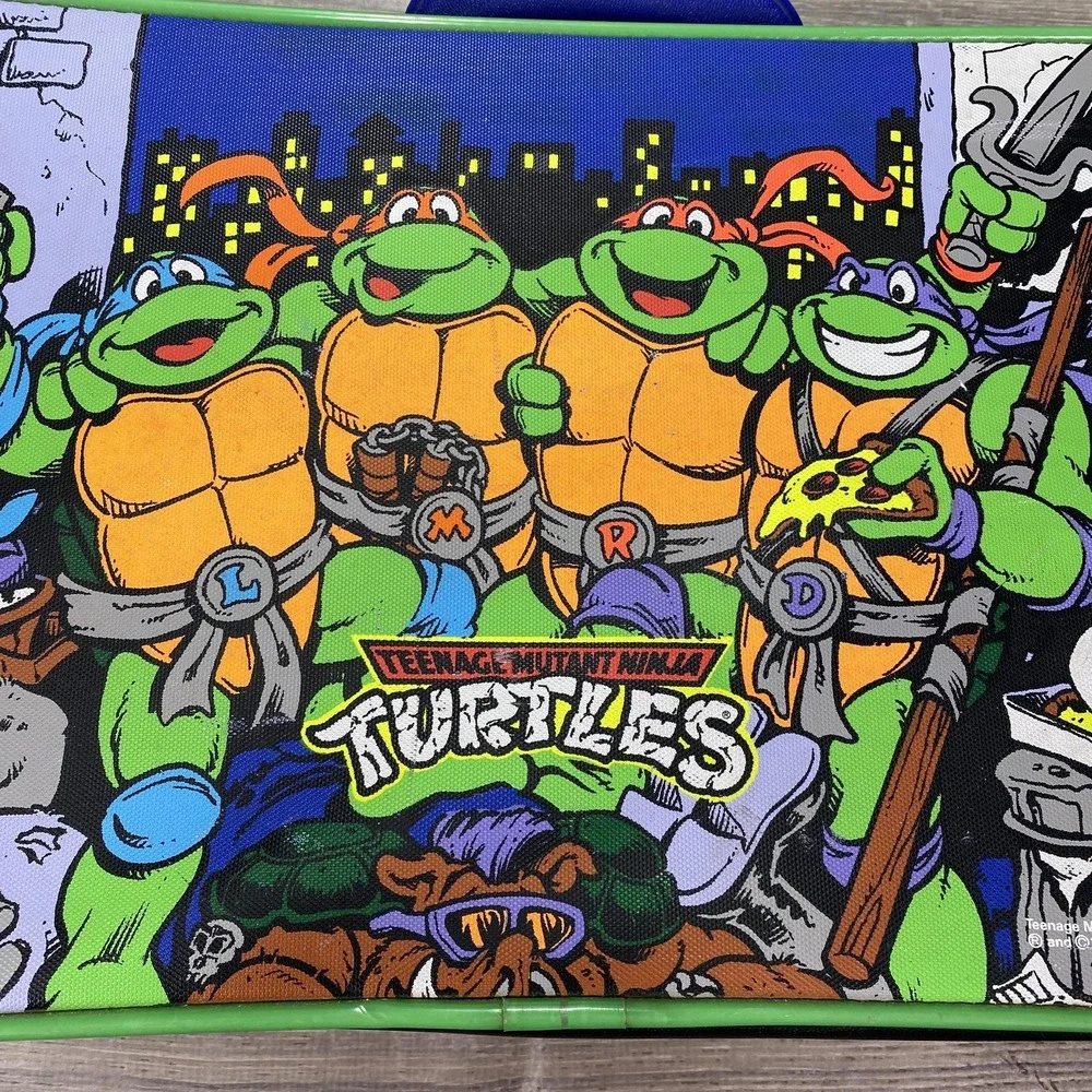 Imaginings 3 TMNT Suitcase Kids OS Blue 1991 Vintage Vinyl Carry Case Travel